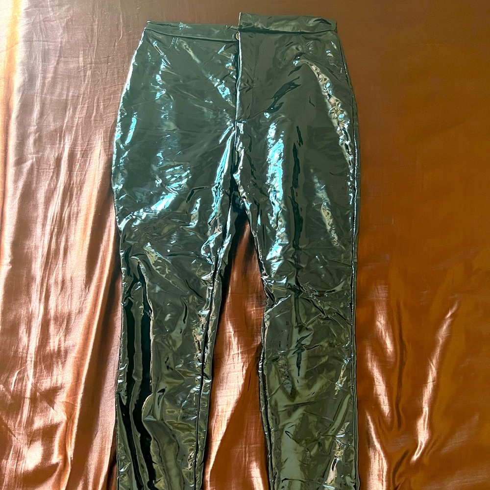Vinyl black pants. Worn twice literally.